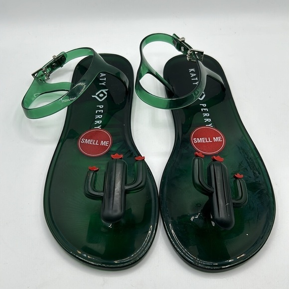 Katy Perry Green Cactus Jelly Ankle Strap Sandals Size 6 New without tags! - Picture 2 of 5